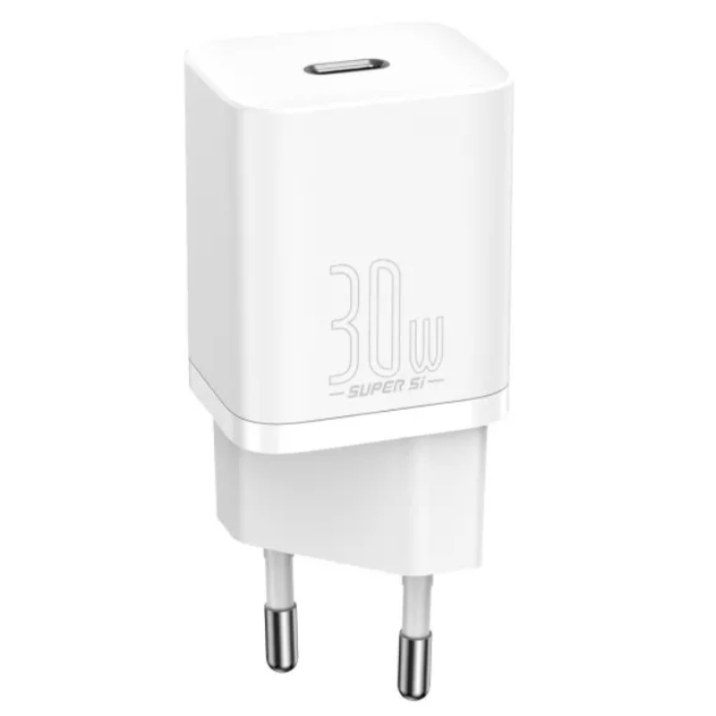 Сетевой адаптер Baseus PD 30W Super Si Quick Charger Type C White