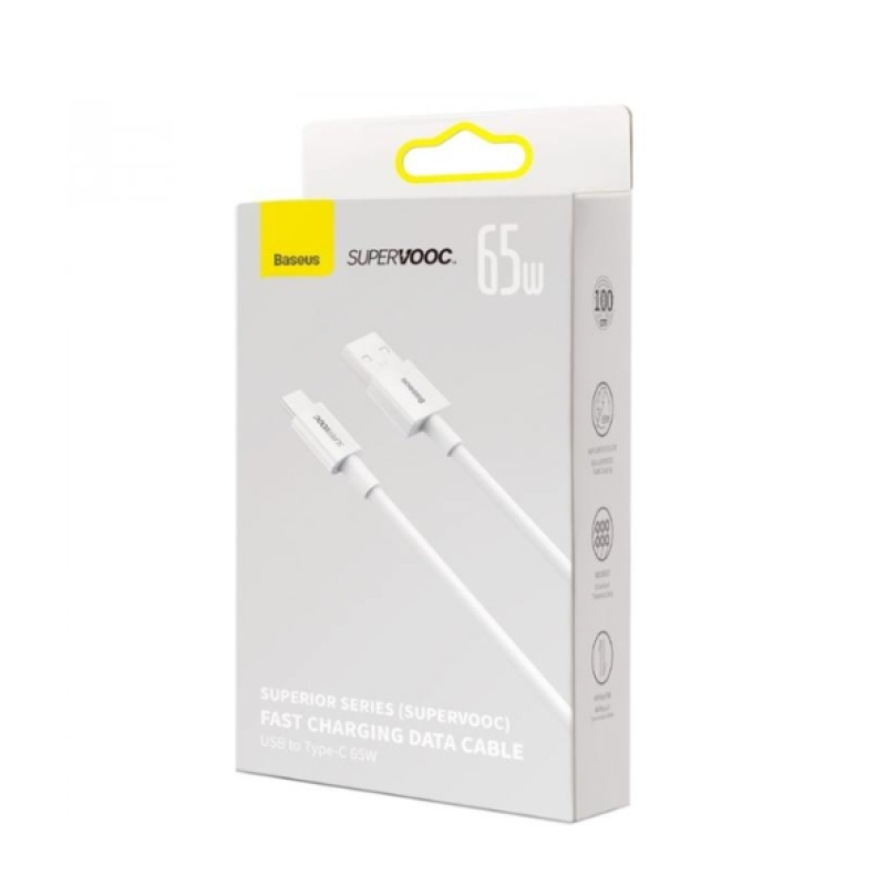 Кабель USB-Type C Superior Series (SUPERVOOC) Fast Charging 65W 1m White
