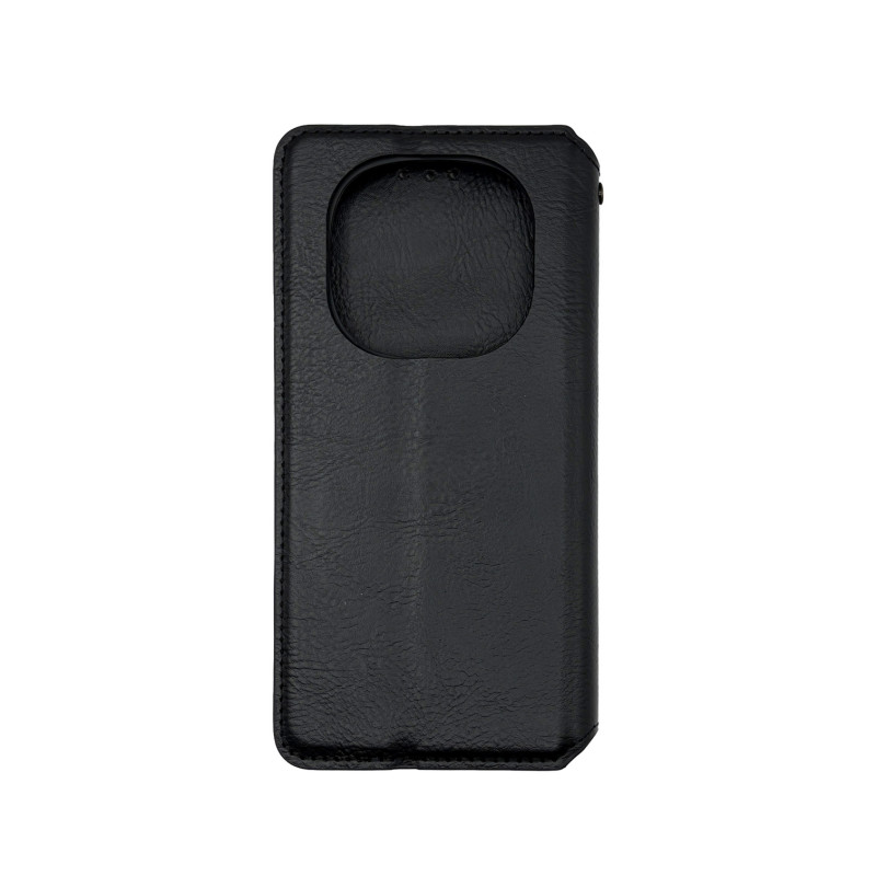 Чехол книжка кожаный Cubic Xiaomi Redmi Note 14 Pro 4G Черный
