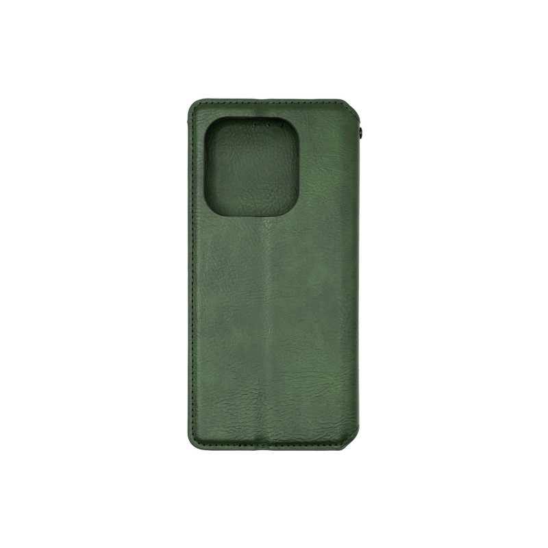 Чохол книжка шкіряний Cubic Xiaomi Redmi Note 14 4G Зелений