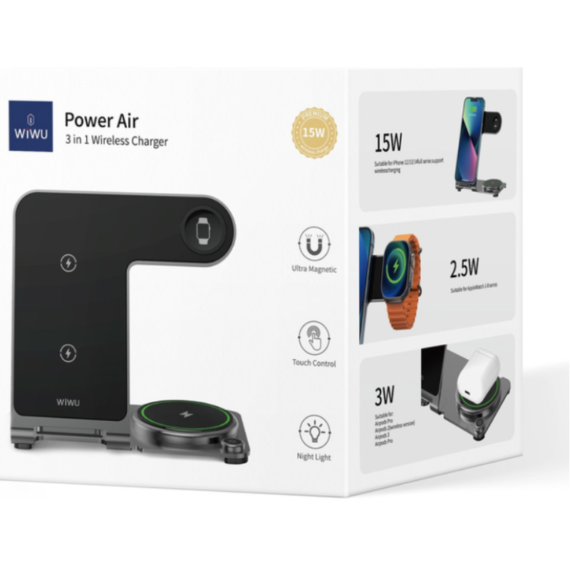 Беспроводное зарядное устройство WIWU WI-W005 15W Black