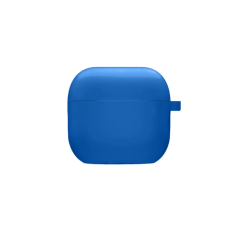 Чехол футляр для наушников AirPods 4 с микрофиброй Синий