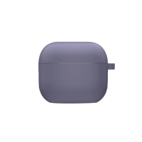 Чехол футляр для наушников AirPods 4 с микрофиброй Серо-голубой