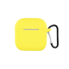Чехол футляр для наушников AirPods 4 с микрофиброй Желтый
