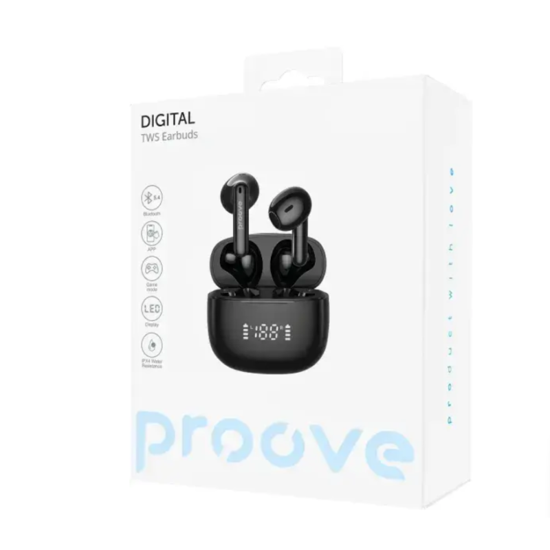 Беспроводные наушники Proove Digital Pro TWS with ANC (APP) Black
