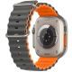 Ремінець Apple Watch Ocean band 2 Colors silicone 42/44/45/49 mm Dark Grey and Orange