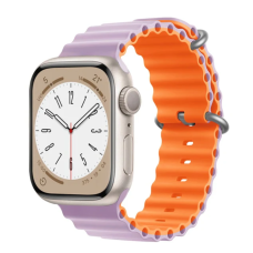 Ремешок Apple Watch Ocean band 2 Colors silicone 42/44/45/49 mm Purple and Orange