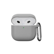 Чехол футляр для наушников AirPods 4 с микрофиброй Серый