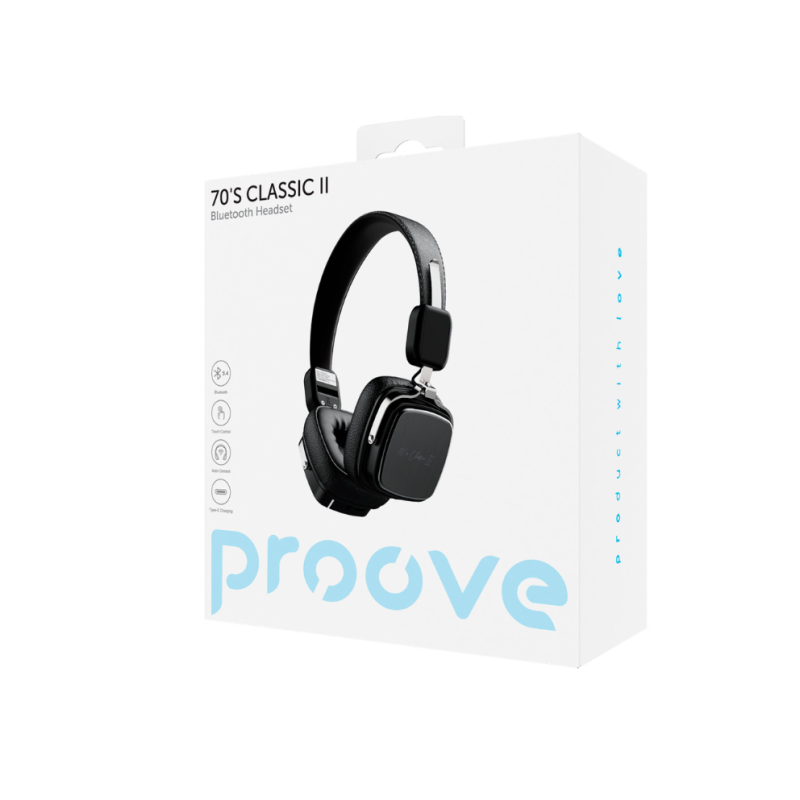 Наушники Bluetooth Proove 70's Classic II Black
