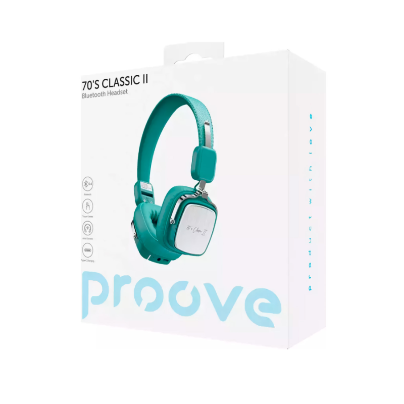 Навушники Bluetooth Proove 70's Classic II Mint