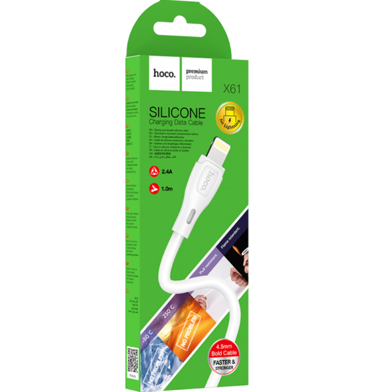 Кабель USB-Lightning Hoco X61 2.4A 1m