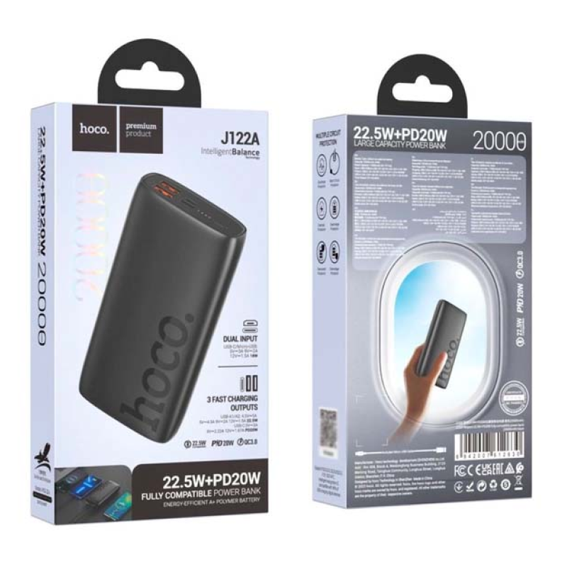 Power Bank Hoco J122A 20000mAh 22.5W+PD20W