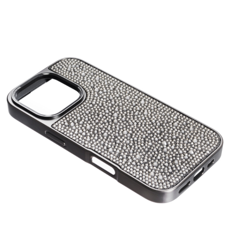 Чехол накладка Puloka Diamonds iPhone 16 Pro Silver