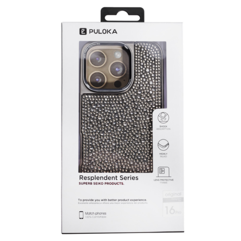 Чехол накладка Puloka Diamonds iPhone 16 Pro Silver