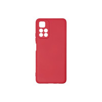Чохол накладка Silicone SMTT з мікрофіброю Xiaomi Redmi Note 11 5G / Poco M4 Pro Червоний