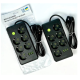 Подовжувач UA Power F17U на 6 розеток + 3USB 2м Black