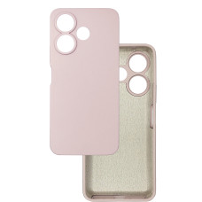 Чехол накладка Silicone Cover Soft Touch ЗК Xiaomi Redmi 13 / Poco M6 4G Пудра