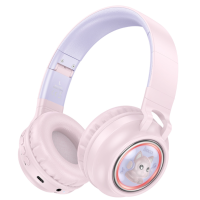 Навушники Hoco W50 Cute Cat Bluetooth Pink