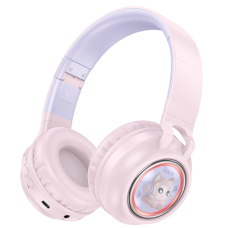 Навушники Hoco W50 Cute Cat Bluetooth Pink
