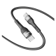 Кабель Type-C to Type-C YOKI EXTRA YK-EX11 60W 1.2m Black