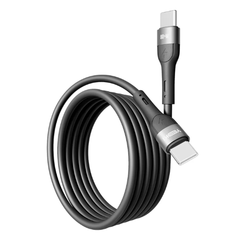 Кабель Type-C to Type-C YOKI EXTRA YK-EX11 60W 1.2m Black
