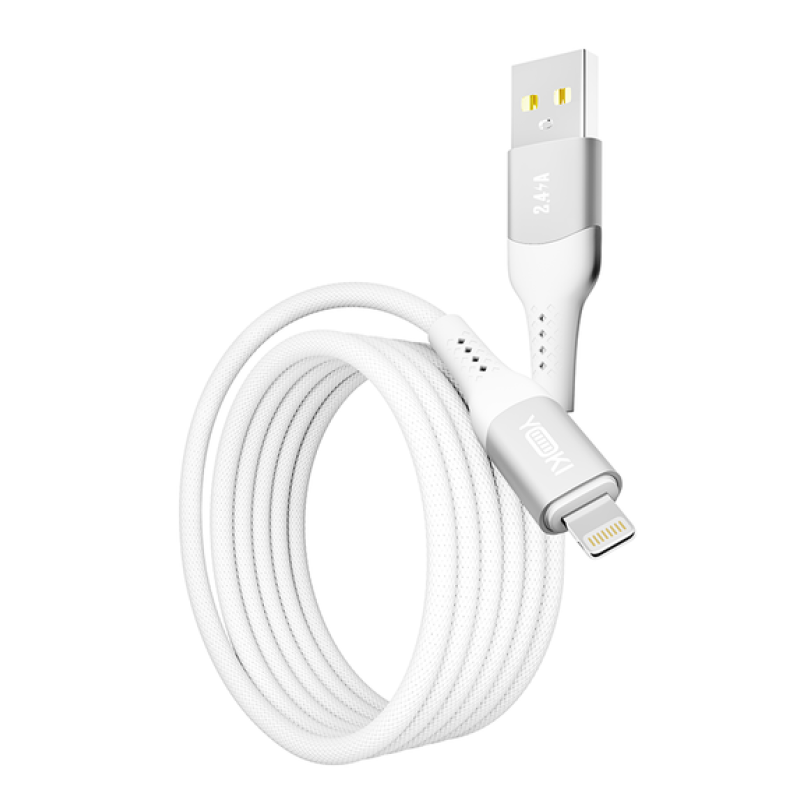 Кабель USB-Lightning YOKI SOLID YK-SO15 2.4A 1.2m White