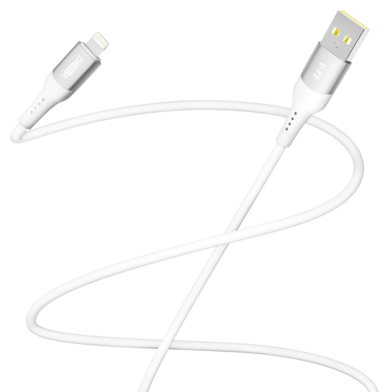 Кабель USB-Lightning YOKI SOLID YK-SO15 2.4A 1.2m White