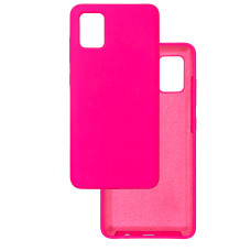 Чохол накладка Silicone Cover Soft Touch ВК Samsung A51 Фуксія