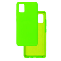 Чехол накладка Silicone Cover Soft Touch ОК Samsung A51 Зеленый неон