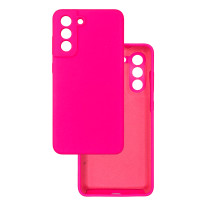 Чохол накладка Silicone Cover Soft Touch ЗК Samsung S21 FE фуксія