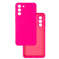 Чохол накладка Silicone Cover Soft Touch ЗК Samsung S21 FE фуксія