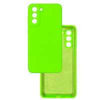 Чохол накладка Silicone Cover Soft Touch ЗК Samsung S21 FE Зелений неон