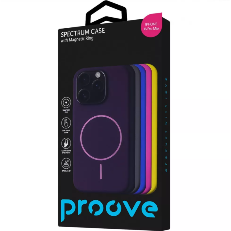 Чехол накладка Proove Spectrum Case with MagSafe iPhone 16 Pro Max Серый (Stone Gray)