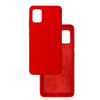 Чехол накладка Silicone Cover Soft Touch ОК  Samsung A51 Красный