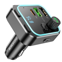 FM Модулятор Borofone BC53 Highway PD20W+QC3.0