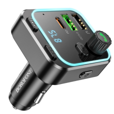 FM Модулятор Borofone BC53 Highway PD20W+QC3.0
