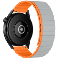 Ремінець Amazfit/Samsung Metall 20 mm Hoco WH08 Магнитный Grey/Orange