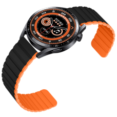 Ремінець Amazfit/Samsung Metall 20 mm Hoco WH08 Магнитный Black/Orange