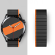 Ремешок Amazfit/Samsung Metall 20 mm Hoco WH08 Магнитный Black/Orange