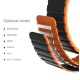 Ремешок Amazfit/Samsung Metall 20 mm Hoco WH08 Магнитный Black/Orange