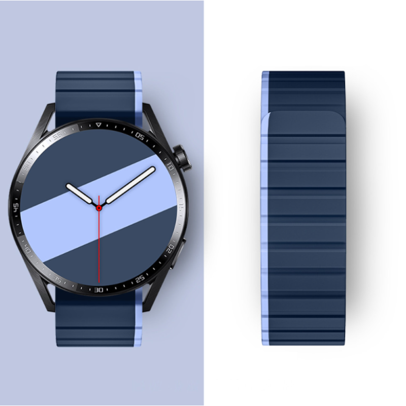 Ремінець Amazfit/Samsung Metall 22 mm Hoco WH08 Магнитный Dark Blue