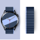 Ремінець Amazfit/Samsung Metall 22 mm Hoco WH08 Магнитный Dark Blue
