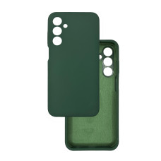 Чехол накладка Silicone Cover Soft Touch ЗК Samsung A25 темно-зеленый