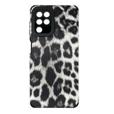Чехол накладка Animal Case Samsung A22 / M32 / M22 Серый Леопард