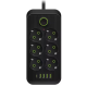Подовжувач UA Power F06U на 6 розетки + 4USB+Type-C 2м Black