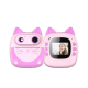 Детская фотокамера D6 Cat с функцией печати и фронтальной камерой Pink