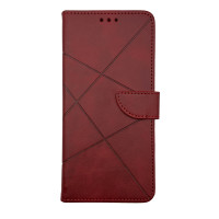 Книга Business leather хлястик Xiaomi Redmi 12 4G червоний
