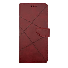 Книга Business leather хлястик Xiaomi Redmi 12 4G червоний