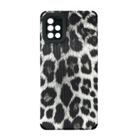 Чехол накладка Animal Case Samsung A51 Серый Леопард