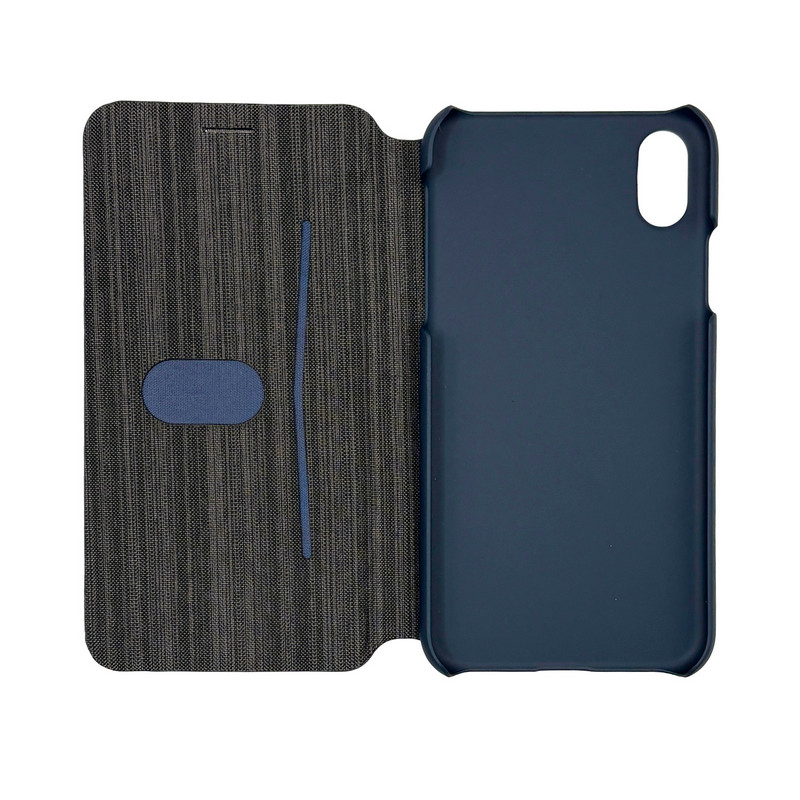 Чехол книжка G-case Textile iPhone Xs Max Blue